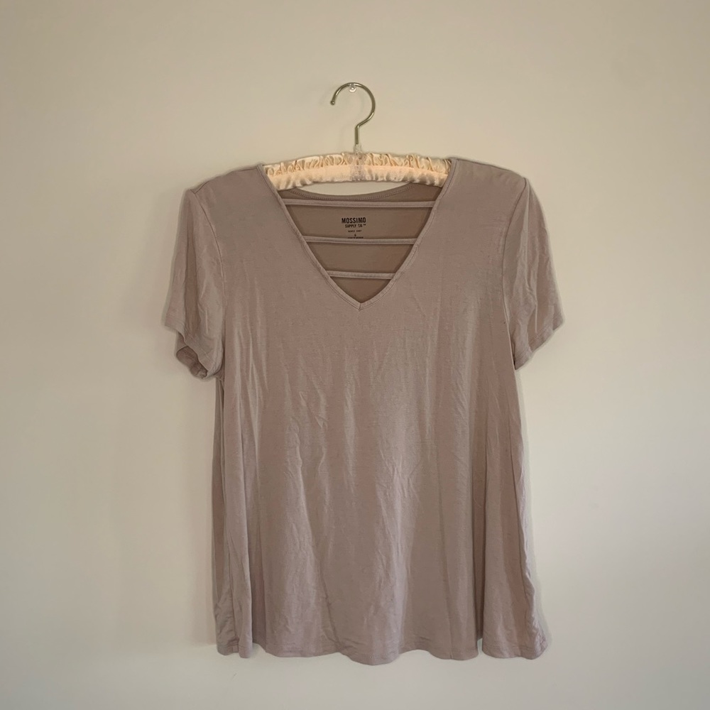 T shirt with ladder straps on top